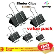 Value Foldback Fold Back Clips Black 19mm 25mm 32mm 41mm 51mm Clip