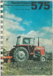 Massey Ferguson Tractor MF575 Operators Manual - MF 575
