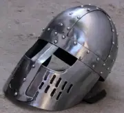 Medieval Collectible 18 Gauge Templar Armor Helmet / Costume Armor Knight Helmet