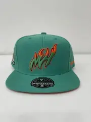 Mitchell & Ness Miami Heat Back To Back Champs Dynasty Fitted Cap Hat Size 7 1/2