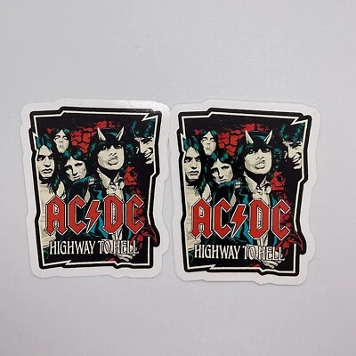 ACDC Highway to Hell 5pk-Ez Peel border-Vinyl Sticker-Music-Cartoon-Phone-Laptop