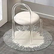 Chairs,Makeup Vanity Stool,Vanity Chair with Back,Piano Bench,Vanity Stool with Low Back,Clear Acrylic Vanity Stool/White/40 * 40 * 72Cm