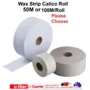 100M or 50M Calico Roll Wax Strip 100% Cotton Roll Waxing Strips Hair Removal