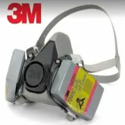 3M 6100 Half Face Mask Respirator & 2-3M 7093C Hydrogen Fluoride P 100 Filter SM