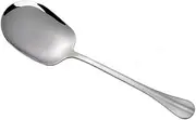 Stainless Steel Rice Spoon Ergonomic Metal Serving Spoon Kitchen Flatware Salad Serving Utensils for Pasta(Small)