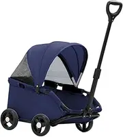 B Baosity Pet Travel Stroller Foldable Portable Dog Pram Pet Trolley 4 Wheels Dog Stroller for Kitten Daily Camping Shopping, Blue