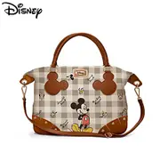 Disney Mickey Mouse And Friends Plaid Faux Leather Tote Bag