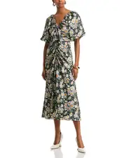 Cinq a Sept Cosmo Flowers Brenton Midi Dress