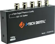 J-Tech Digital ? Premium Quality SDI Splitter 1x4 supports SD-SDI HD-SDI 3G-SDI up to 1320 Ft (1 input and 4 outputs)