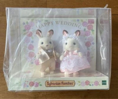Calico Critters Beautiful Lovely Wedding Pair set Pink Sylvanian Families Rabbit