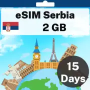 eSIM Serbia - 2 GB - 15 Days - Travel eSIM | QR code activation