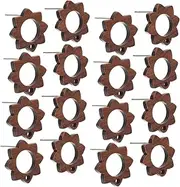 Operitacx 20pcs Wooden Stud Earrings DIY Earrings Post Flower Earring Posts Dangle Earring Making Wood Earring Findings Natural Wood Charms South Korea Stainless Steel Flower Earrings Girl