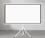Convenient Folding Projection Screen, Stand Projector Screen, Black Frame Movie Screen for Home Movie/Backyard Party/Small Gathering/Movie Night(132x75cm/4.3x2.4ft)