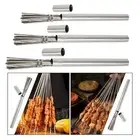 Kebab Stick Kebab Skewers 50 Pieces Stainless Steel Barbecue Skewers Pins Flat