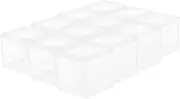 Baluue 12pcs Chocolate Box Storage Bins Cube Storage Inserts Organizer Bins Food Vacuum Sealer Bags Fruit Storage Container Fridge Can Dispenser Square Container Jewelry Kit Acrylic