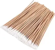 Cotton Swabs For Beauty & Personal Care, Long Cotton Tipped Applicator Sticks With Wooden Handle, 6" Cleaning Detailing Stick Tool For Model Making, Ceramics, Jewelry, Fabric Decor,Hobby 200
