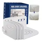 Bed Sheet Straps, Bed Sheet Holders Straps with Fixed Silicone Rings Keep