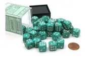 Chessex Marble 12mm d6 Oxi Copper/White Block