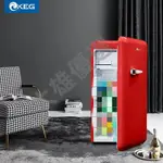 韓電復古冰箱單門冰箱小冰箱租房家用辦公室迷你冷藏微凍北歐風格