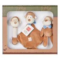 在飛比找PChome24h購物優惠-美國miYim有機棉 安撫玩具禮盒組-布布小猴