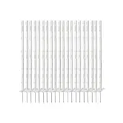 20pcs Electric Fence Posts Tread Step In Wire Poly Tap Garden Farm Livestock Cattle Sheep Cow Insulators Poles White