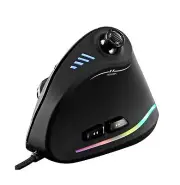 ZLOT Vertical Gaming Mouse Wired RGB Ergonomic USB Joystick 7.8 Ounces On-board