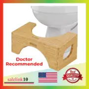 Squatty Potty The Original Toilet Stool Bamboo Flip 7" & 9" Height, Brown Squat