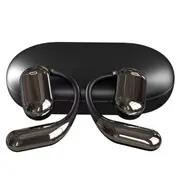 Black Wireless Translator Earbuds 144 Languages Real Time AI Translation Earphones