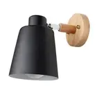 Modern Wooden Wall Mounted Bedside Sconce LED Light Steering Head Stair Lamp 94