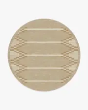245' Round | Machine Washable Runner Rug | Kid & Pet Friendly | Indoor Rug | Sloane Natural Flatwoven Rug | Ruggable