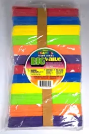 Darice Large size 6" foam craft sticks 125 count NIP