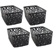 4x Boxsweden Vin Storage Basket 28.5cm Home Storage Cleaning Container Box Asst