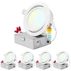 Luxrite 4 Inch Gimbal LED Recessed Light 5 CCT Selectable 950LM Dimmable 4-Pack