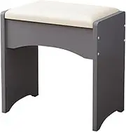 LTINGNG Dressing Table Stool, Makeup Upholstered Chair, Bedroom Dressing Stool, 34cm High, H-Shaped Solid Structure, Suitable for Bedroom, Living Room(Gray)