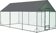 BingoPaw Chicken Coop and Run: Outdoor Large Duck Coop Walk-in Poultry Run Pen Cage Duck Hen House with Nylon Netting, Metal Tubes with Silver Powder Coating Paint XXL(300X602X276Hcm)