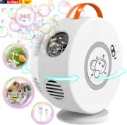 Bubble Machine Automatic Bubble Blower Electric Bubble Maker Rotated 90°/360° fo