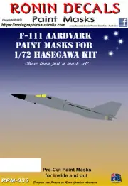 1/72 Ronin Decals F-111 Paint Masks for Hasegawa Kit