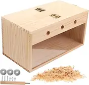 PENIKOKO Wooden Parakeet Nesting Box Safe Birdhouse for Birds for Breeding and Incubation Convenient to Clean for Home Porch Garden