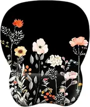 EooCoo Ergonomic Mouse Pad with Wrist Support, Mousepad with Memory Foam Wrist Rest and Non-Slip Base for Computer, Cafe, Home & Office, 9.64 x 8.26 in Office Desk Accessories