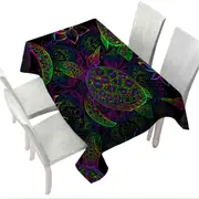 Colorful Oriental Turtle Tablecloth