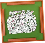UPKOCH 1 Set Mini Mahjong Set Portable Travel Table Game Kit with Storage Box Delicate Mini Mahjong Props for Fun Family Gatherings and Leisure Activities Convenient for Color