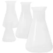 4 Pcs Flask Set Child Science Conical Flasks Professional Erlenmeyer