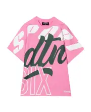 Dsquared2 Kids Allover Writing Printed T-Shirt 12,14Y Pink