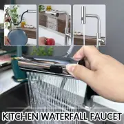 3 in 1 360° Waterfall Kitchen Faucet Extension Faucet Water Flowing Sink Tap