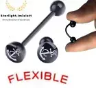 Tongue Piercing Bar Body Piercing Jewellery Black Flexible Jewelry 14G Barbell