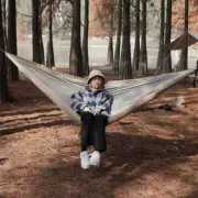 Outdoor Double Inflatable Hammock Anti-Rollover Camping Swing 270x140cm (Khaki)