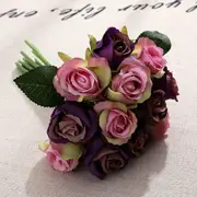 Modena 12 Heads Simulation Artificial Rose Flower Flowers Silk Bouquet Wed Party Home A