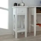 NNEVL Side Table with Drawer White