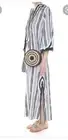 Tory Burch $548 Runway Corbin Caftan Hooded Tunic Dress XS Navy & White LAST ONE