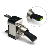 NEW Automotive Toggle On-Off Switch Green LED Power Indicator Light 30A@12V DC